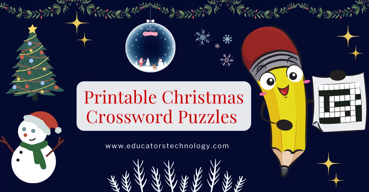 Christmas crossword puzzles